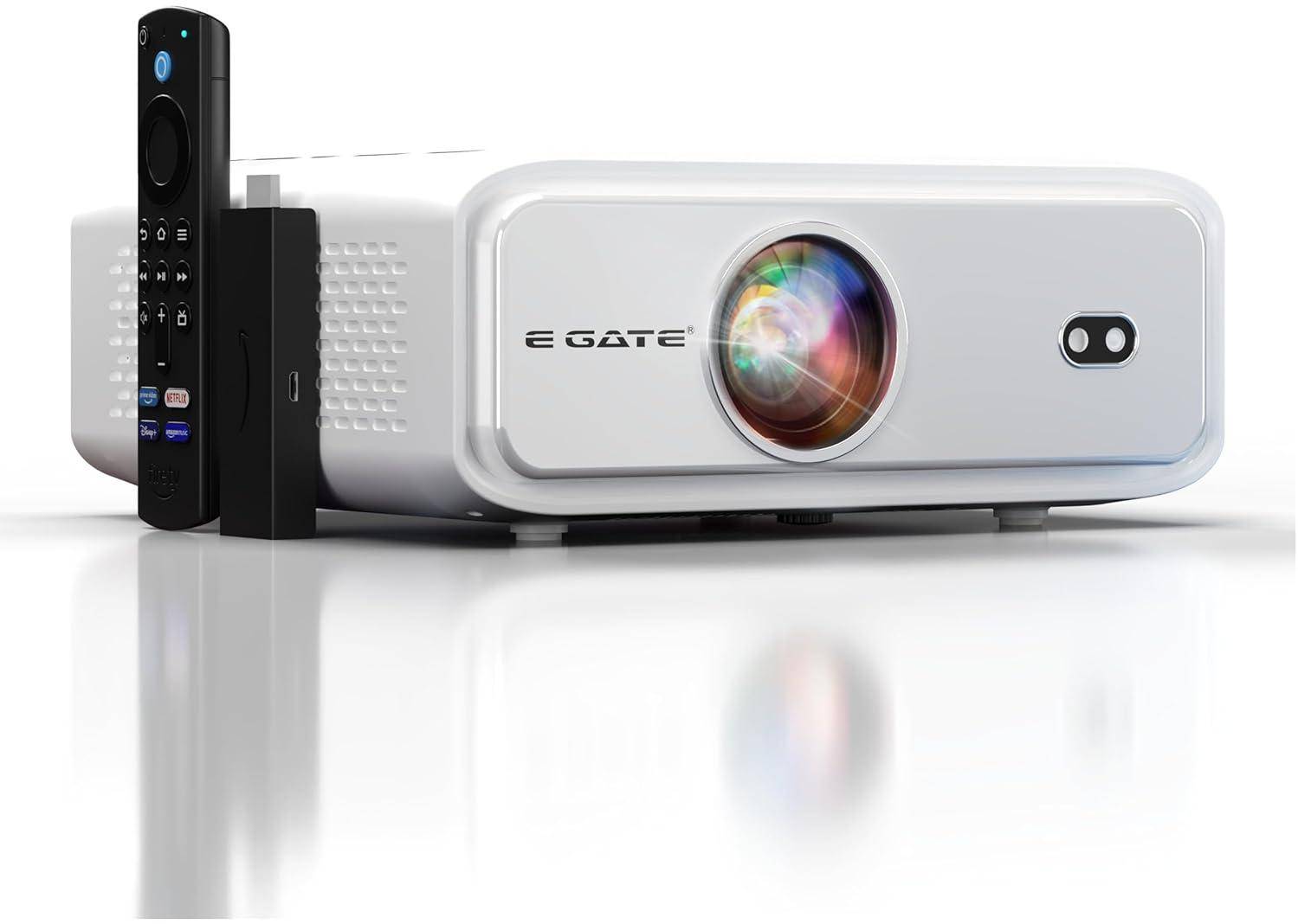 E GATE FireFlix 7X Android TV + FTS Fully Automatic Projector zoom image