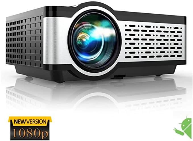 Egate I9 Pro-max Android 9.0, Projector For Home 4k I Full Hd 1080p Native 330 Ansi 3600 Lumens Led, 4d Digital Keytone With Wifi & Bluetooth I Preinstalled Netflix, Prime, Hotstar | (e05i33) (black) zoom image