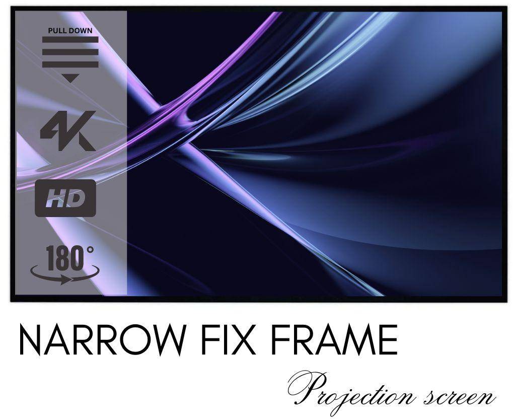 ELCOR, ezCinema Acoustically Transparent Fix frame screen 180-inch Diagonal In 16:10 Ratio, UHD/3D/4K Technology zoom image