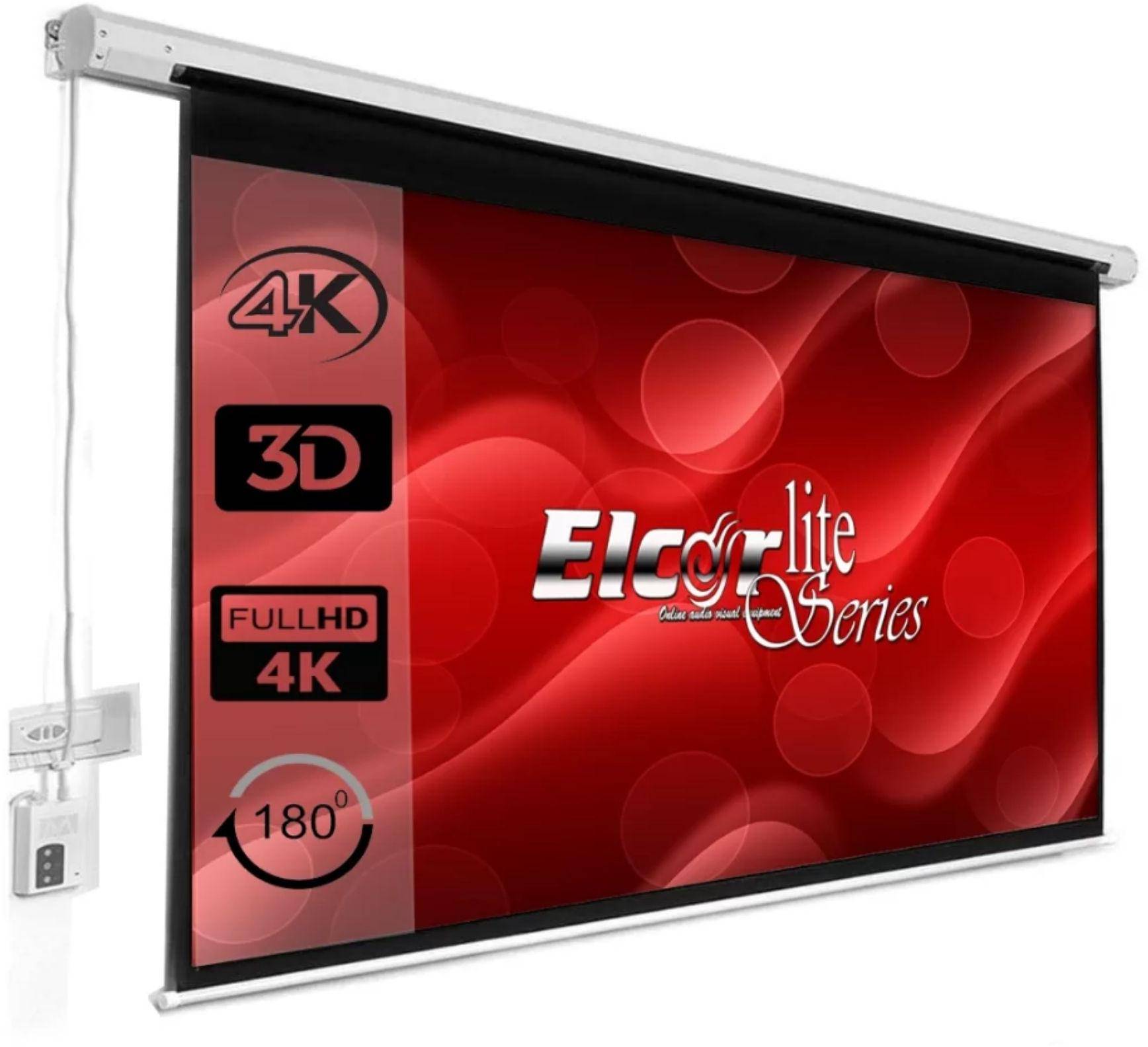 ELCOR Electric motorized projection screen 77-Inch diagonal In 16:10 Aspect format, UltraHD/4K tech Support zoom image