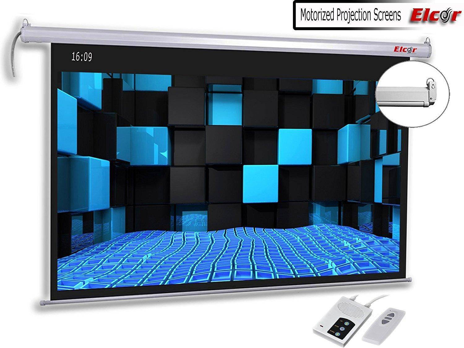 Elcor Premium 9ft By 5ft 119 Inch Diagonal Motorised Projection Screen zoom image