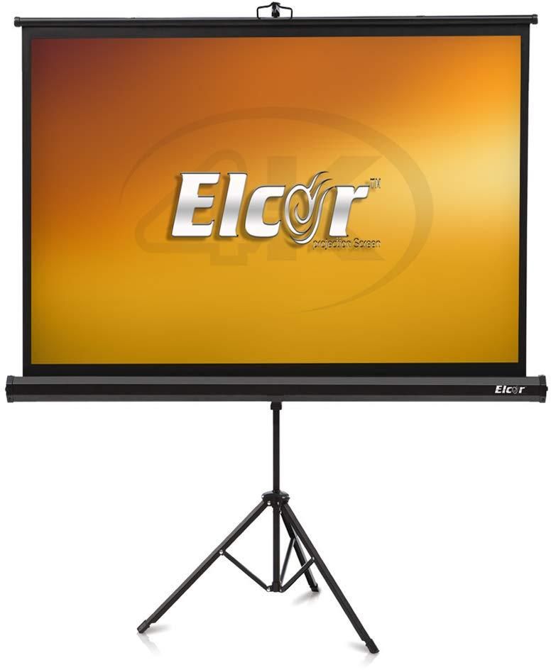 ELCOR lite Series Tripod Projector Screen 68 inch Diagonal in 1:1 Aspect Format zoom image
