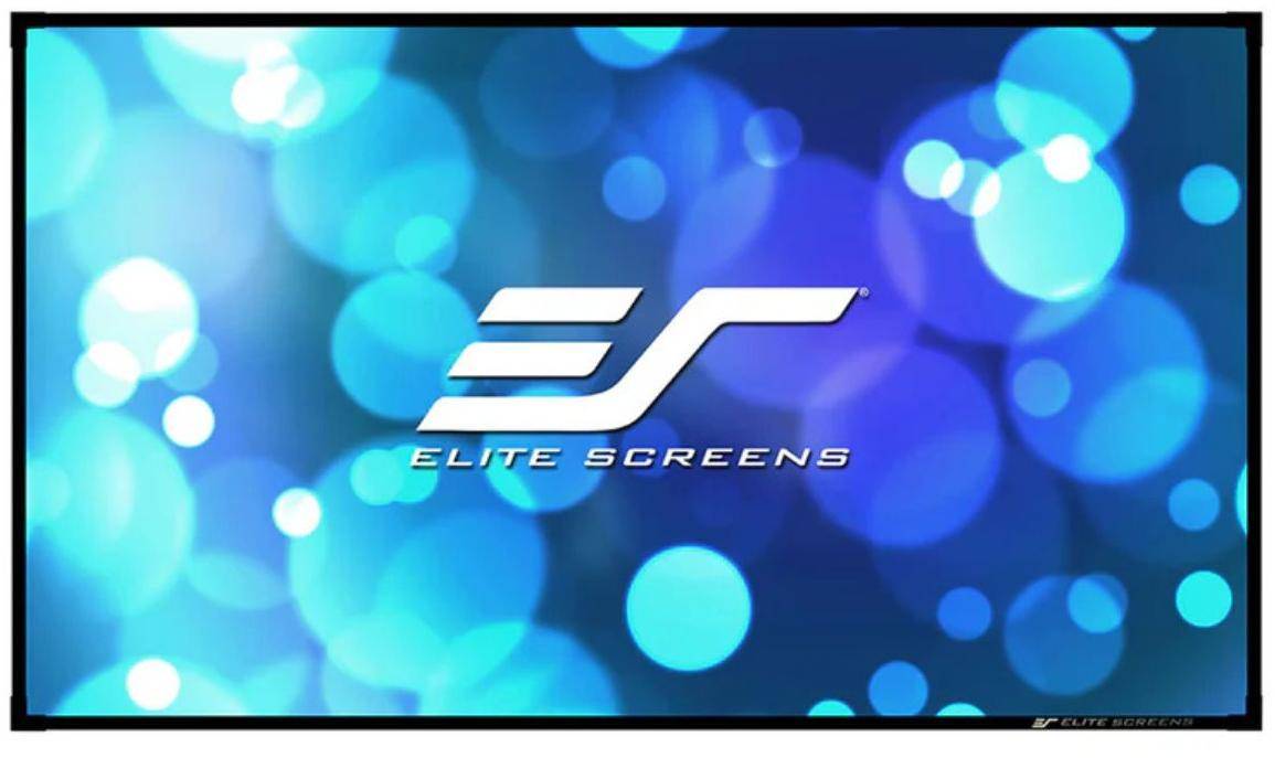 Elite Screens AR92H2-A1080P4K - 92 Inches Edge Free Cine Acoustic Pro 1080P Full HD Fixed Transparent Perforated Frame Home Theatre Projection Screen  zoom image