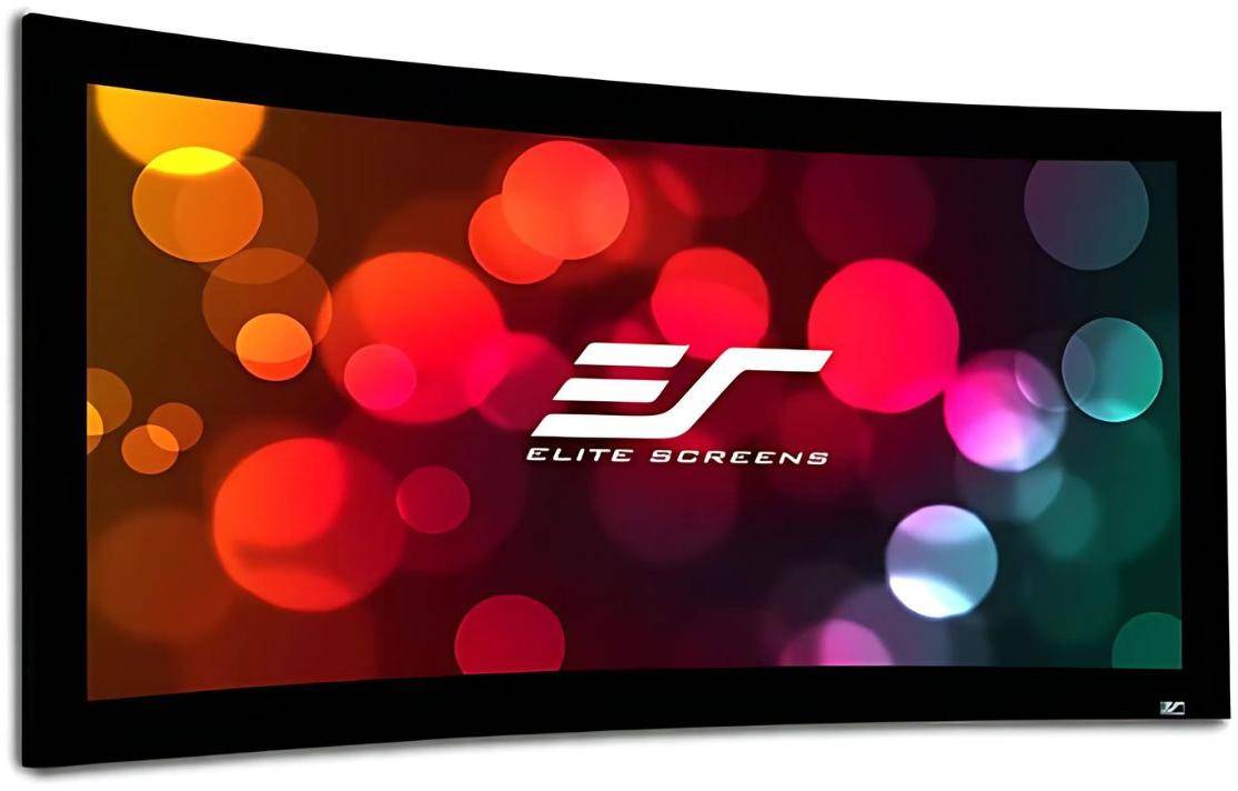 Elite Screens CURVE165WH1 Lunette Series - 165 Inches CineWhite Curve Fixed Frame Projection Screen zoom image