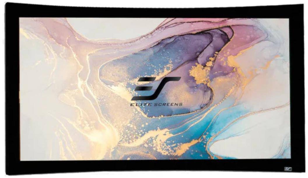 Elite Screens CURVE180WH1 Lunette Series - 180 Inches CineWhite Curve Fixed Frame Projection Screen zoom image