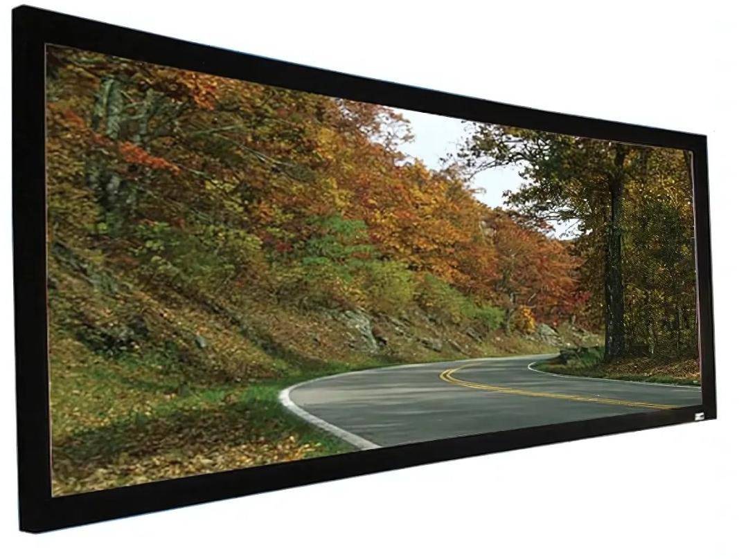 Elite Screens CURVE235-166W - 166 Inches CineWhite (2.35:1 Cinema Scope) Curve Fixed Frame Projection Screen zoom image