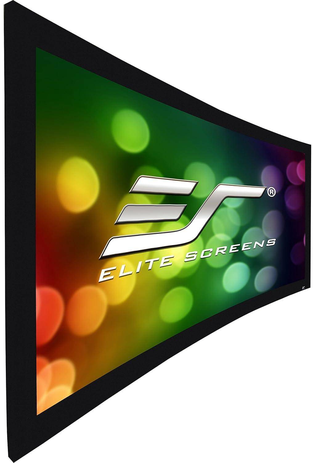 Elite Screens CURVE92WH1 - 92 Inches Lunette 2 Curved Frame4K/8K UHD Fixed Frame Home Theatre Curved Projection Screen zoom image