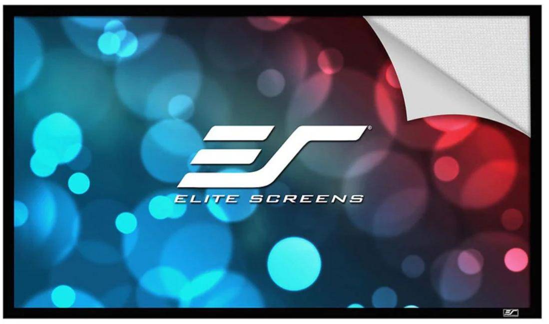 Elite Screen ER120WH1 120 Inches Sable Frame Acoustic Pro 1080P Full HD Fixed Transparent Perforated Frame Home Theatre Projection Screen zoom image