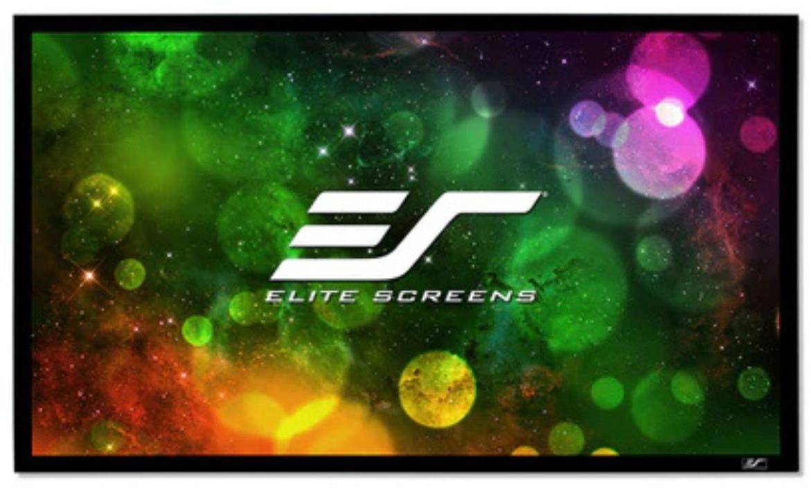 Elite Screens M180XWH-G - 180 Inches MaxWhite Manual Pull Down 4K UHD Projection Screen zoom image