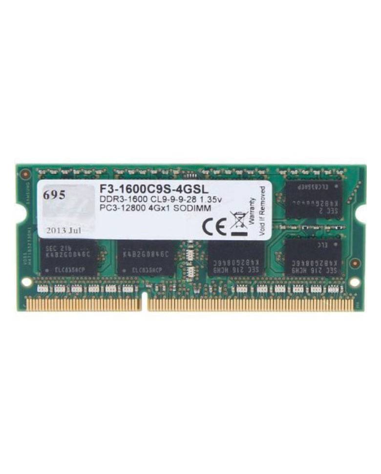 G.skilll 4gb 204-pin Ddr3 So-dimm (f3-1600c9s-4gsl) zoom image