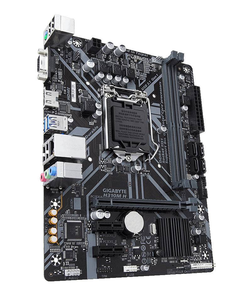 Gigabyte Intel H310m-h ultra Durable Motherboard With Gigabyte 8118 Gaming Lan zoom image