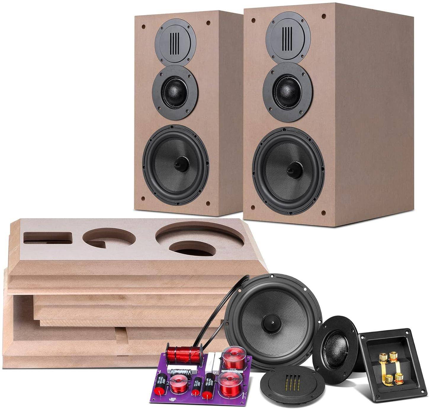 HiVi-Swans DIY 3 Way Passive Bookshelf Speakers Pair zoom image