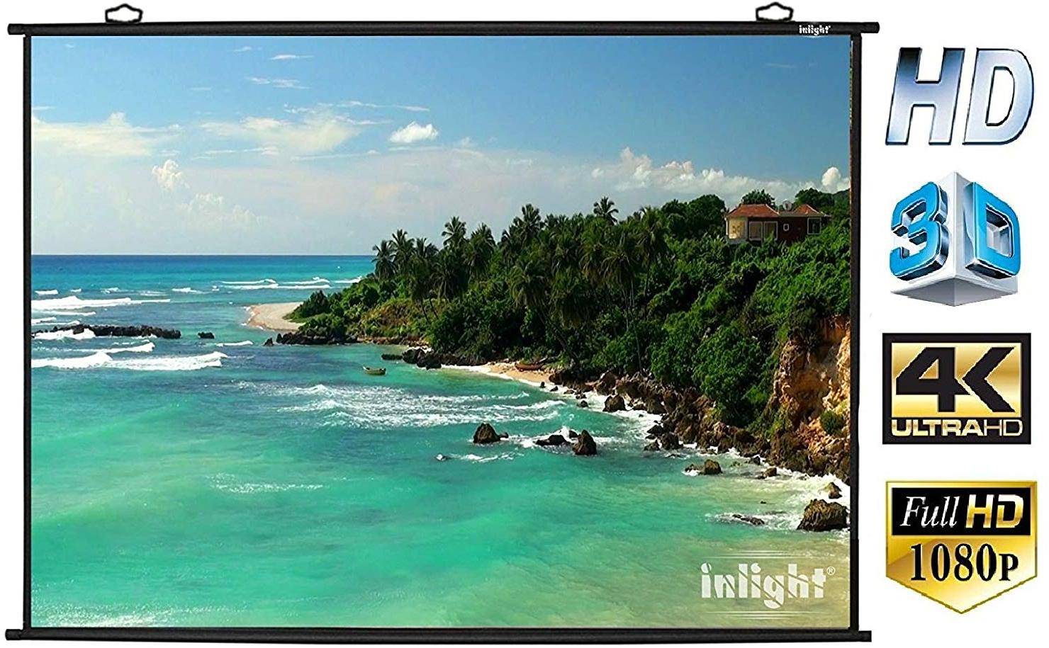 Inlight Map type 3d And 4k Projector Screen 6 X 4 Ft zoom image