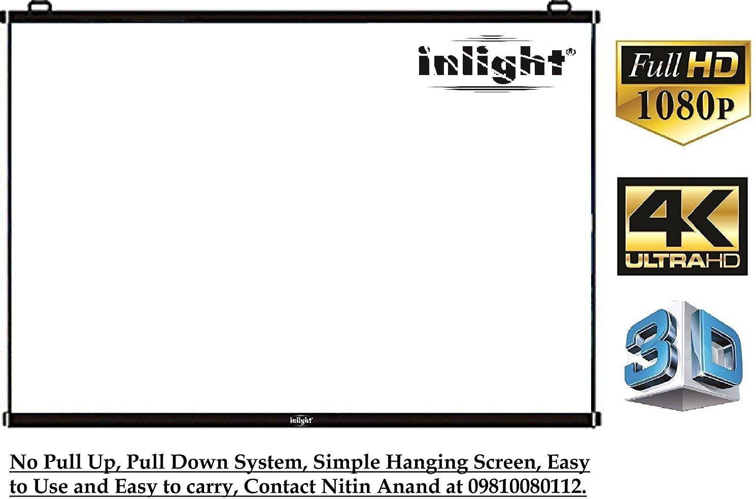 Inlight 133 Inches ultra Hd universal Map type Projector Screen 10 X 6 Ft zoom image