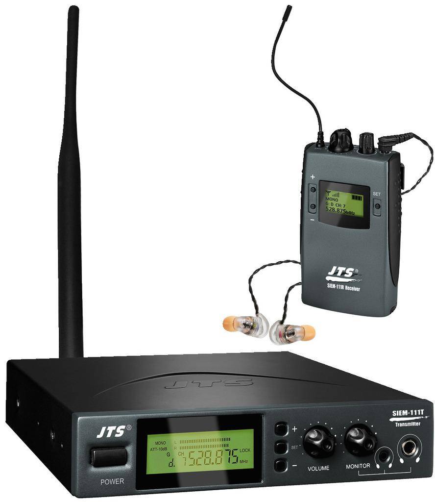 JTS SIEM-111T/SIEM-111R+IE1 Stereo In-Ear Monitoring System zoom image