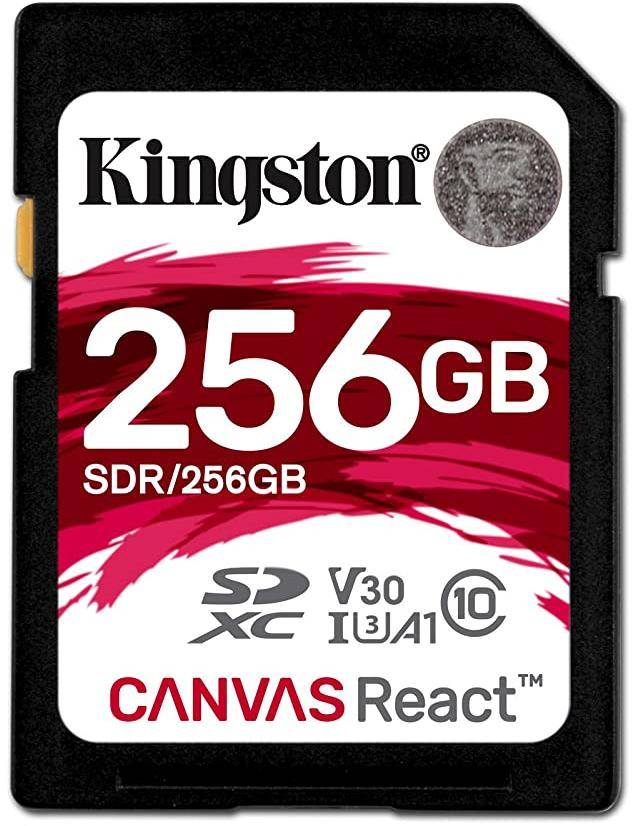 Kingston Canvas React 256 Gb Sd Card Class 10 100 Mb/s Memory Card (sdr/256gbin) zoom image