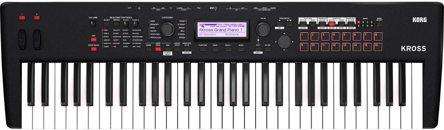 Korg KROSS 2-61 Synthesizer Keyboard with MicroSD Card, Indian Sounds & Styles zoom image