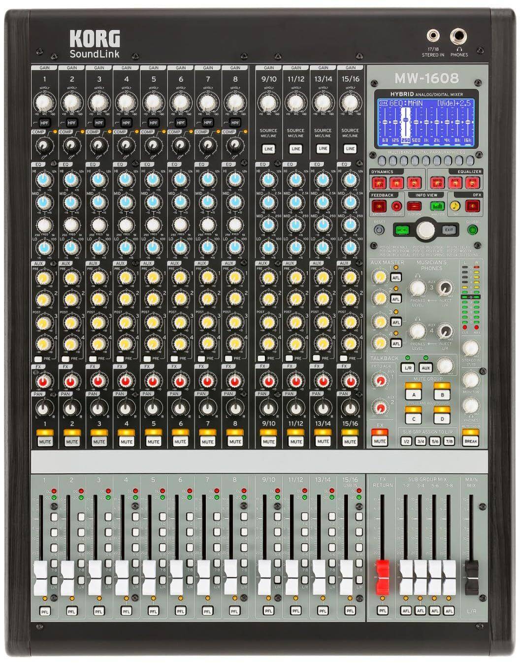 Korg Mw-1608 16x8x2 Hybrid Analog / Digital Mixer zoom image