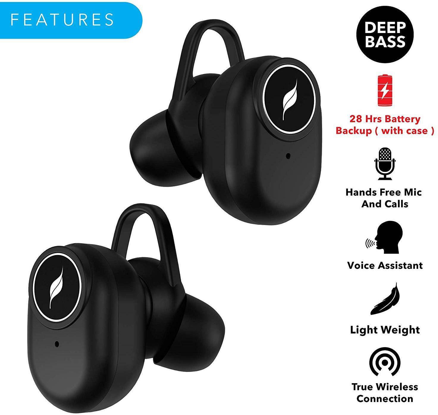 Bluetooth Headset Leaf Pods True Wireless Earbuds Bass Wireless