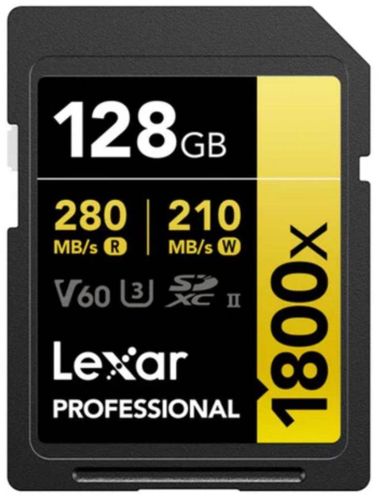 Lexar 128GB SDXC UHS-II v60 1800x Memory Card zoom image