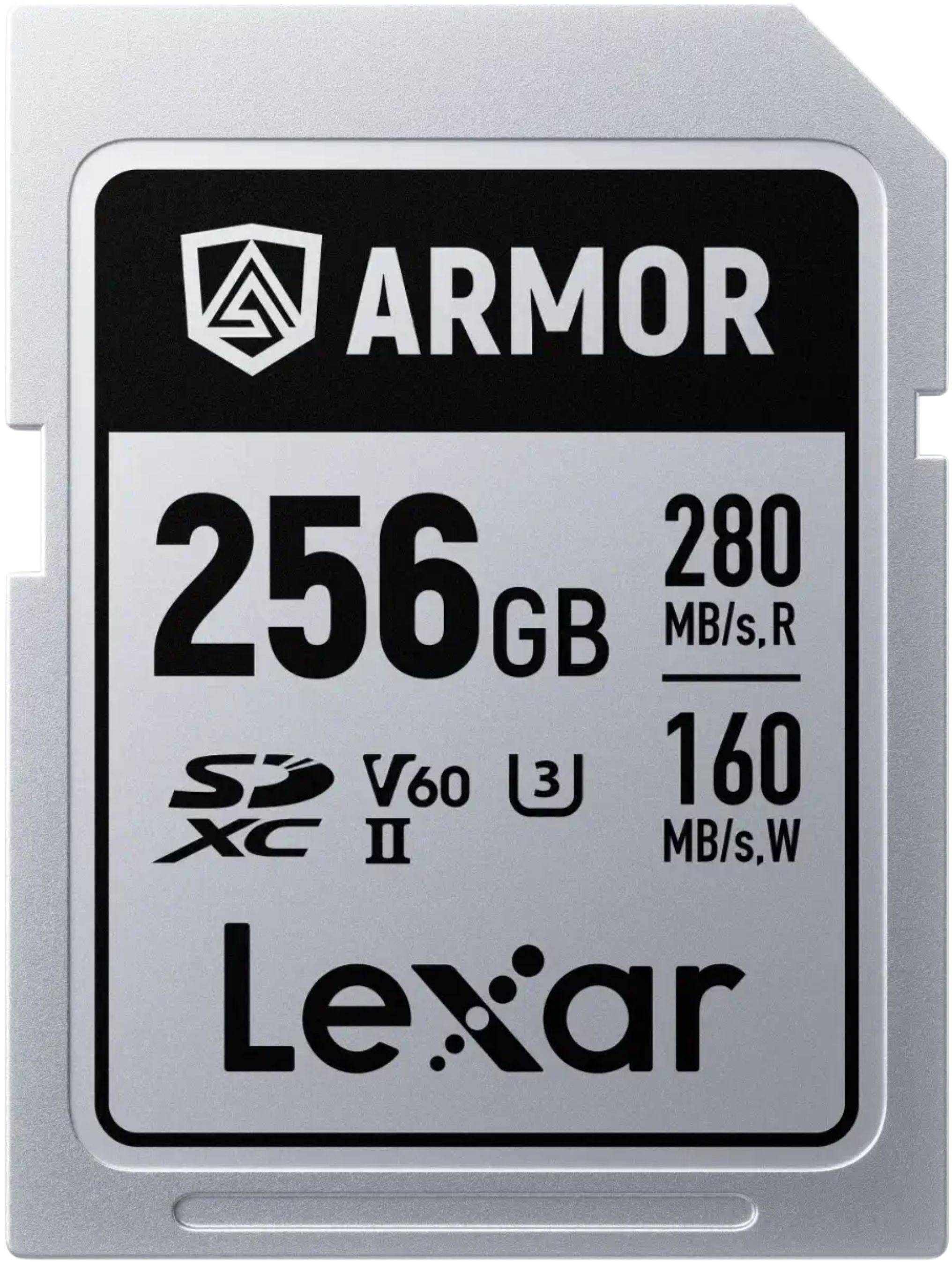 Lexar 256GB SDXC V60 Armor Silver Memory Card zoom image