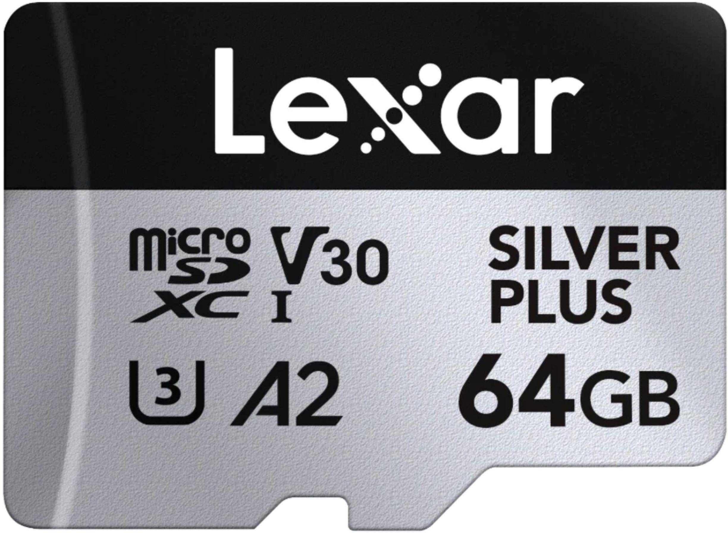 Lexar 64GB MicroSD Silver Plus Memory Card zoom image