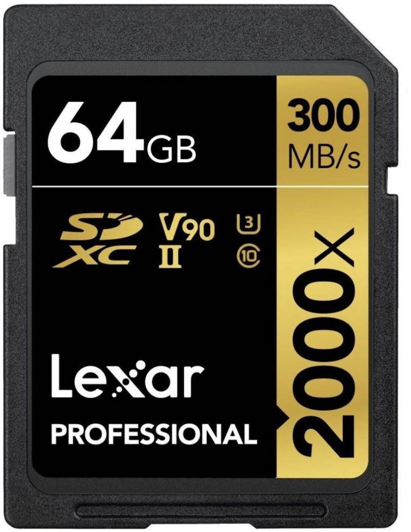 Lexar 64GB SDXC UHS-II v90 2000x Memory Card zoom image