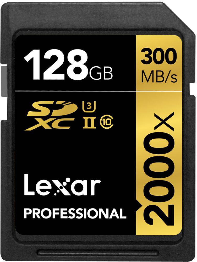 Lexar LSD128CRBNA2000R 2000X 128 GB SDHC Class 10 300 MB/s Memory Card zoom image