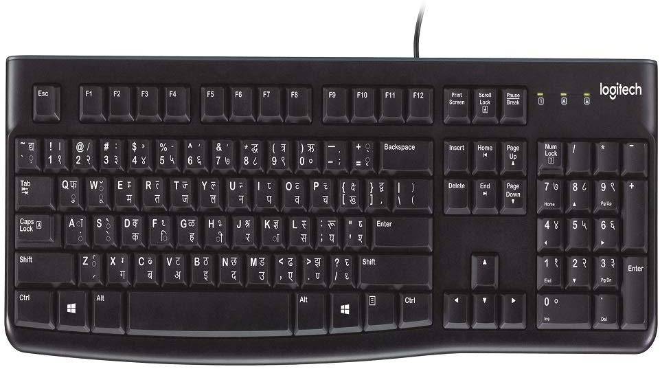 Logitech K120 External usb Keyboard For Laptop & Computer (hindi + English) zoom image