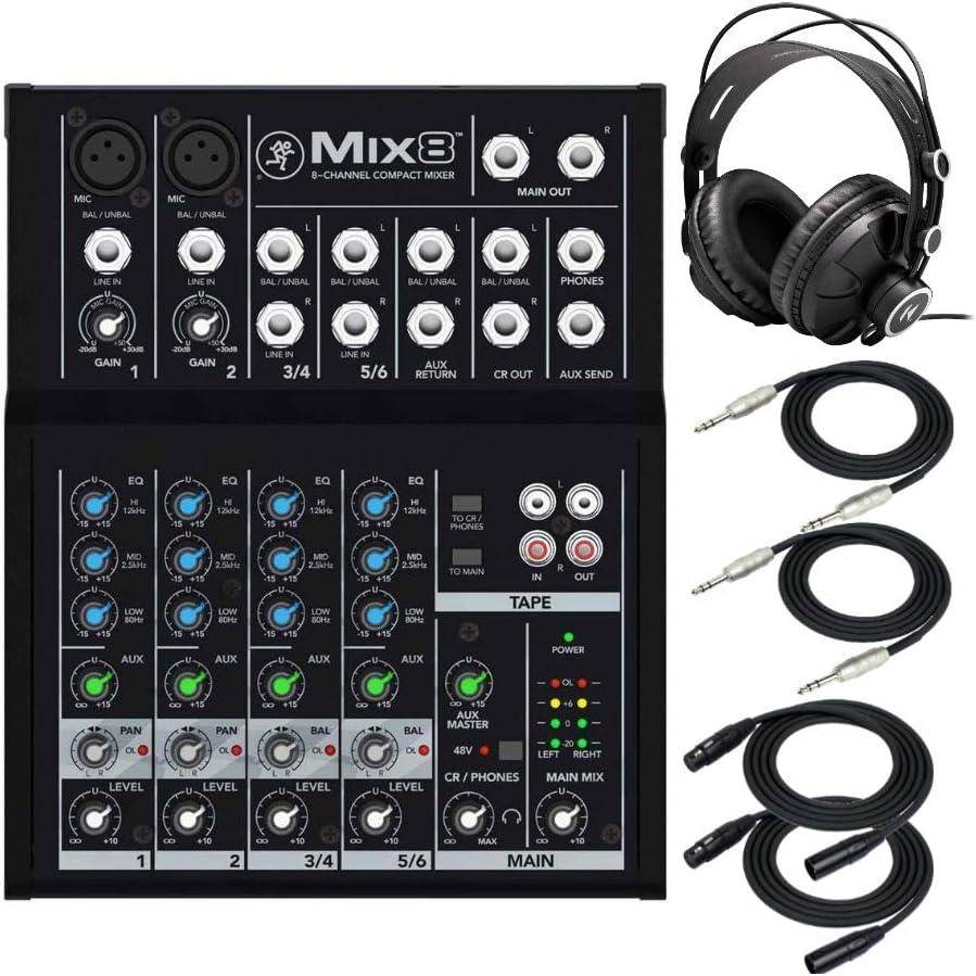 Mackie Mix8 8 Channel Compact Mixer With Phantom Power zoom image