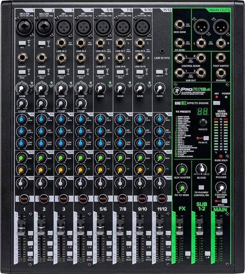 Mackie Profx12v3 Professional Analog Mixer With High-resolution Recording Via usb zoom image