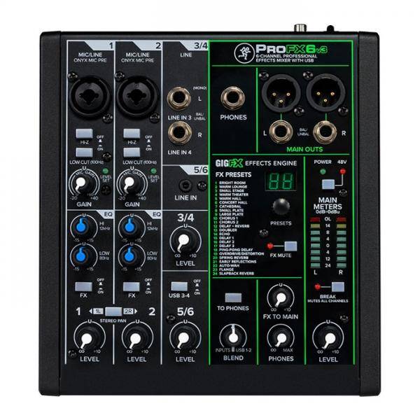 Mackie Profx6v3 6-channel Analog usb Mixer With Powerful Fx Engine zoom image