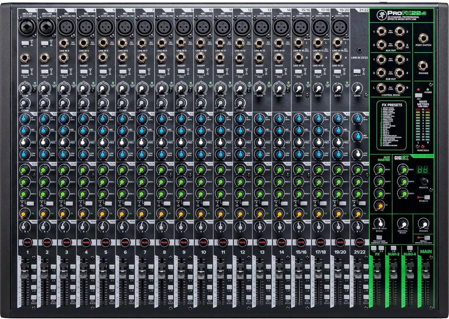 Mackie ProFX22v3 22 Channel Professional Effect Mixer with USB zoom image