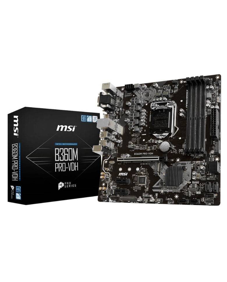 Msi Intel Coffee Lake B360 Lga 1151 Ddr4 Graphics Micro Atx Motherboard (b360m Pro-vdh) zoom image