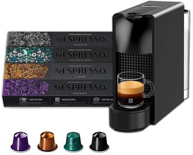 Nespresso Essenza Mini Coffee Machine with 4 Coffee Sleeves zoom image