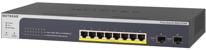 NETGEAR GS510TPP 10-Port Gigabit Ethernet Smart Managed Pro PoE Switch - with 8 x PoE+ @ 190W zoom image
