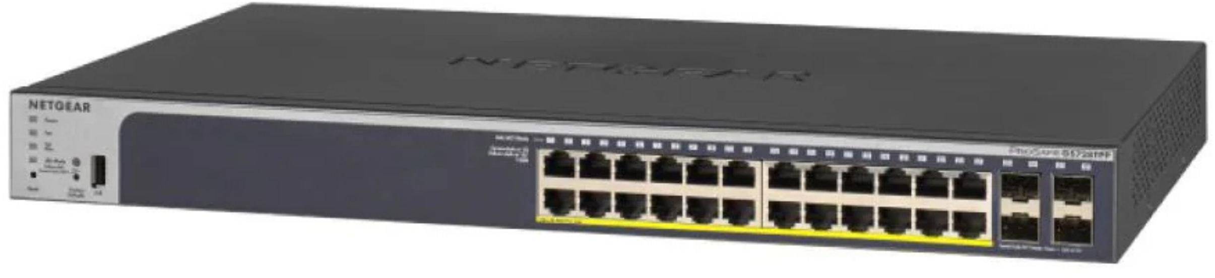 NETGEAR GS728TPv2 28-Port Gigabit Ethernet Smart Managed Pro PoE Switch - with 24 x PoE+ @ 190W zoom image