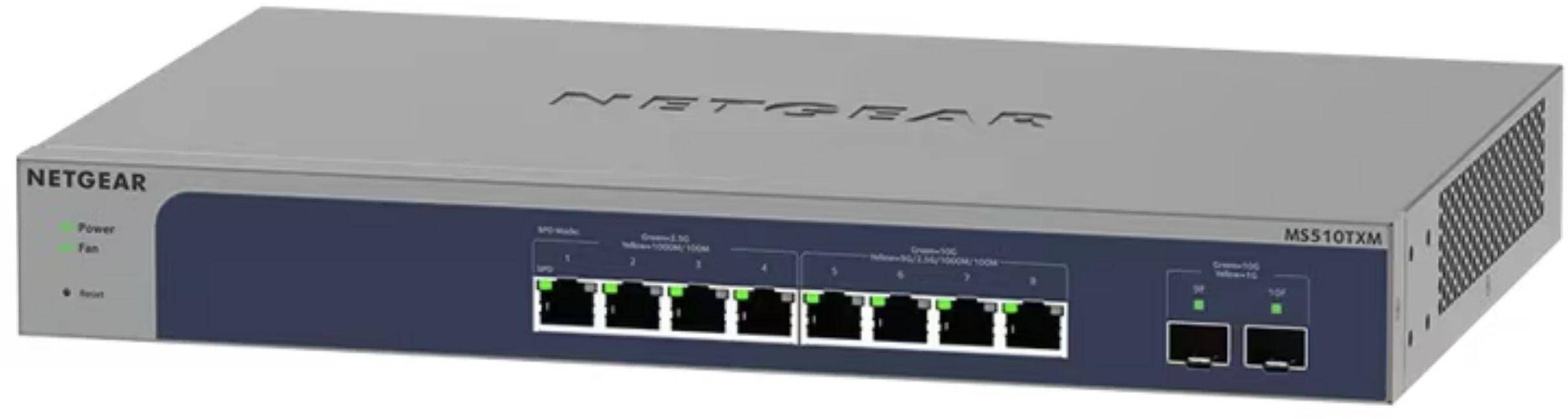 NETGEAR 8-Port 10G Multi-Gigabit Ethernet Smart Switch (MS510TXM) zoom image