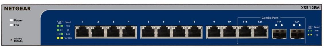 Netgear XS512EM 12-Port 10G-Gigabit/Multi-Gigabit Ethernet Switch with 2 SFP+ Combo Ports zoom image