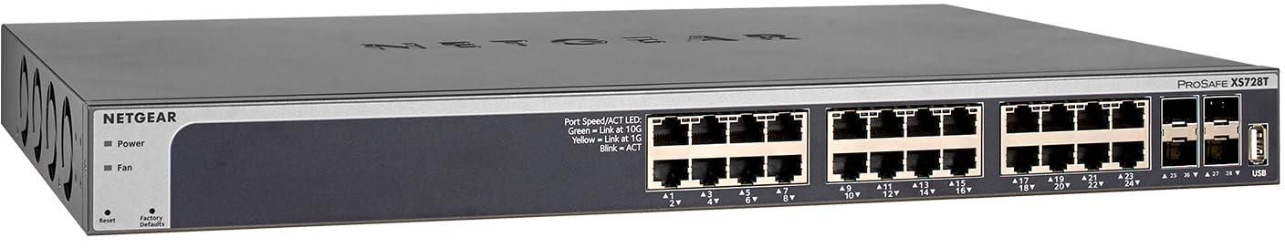 NETGEAR XS728T 24-Port 10G Ethernet Smart Managed Pro Switch - with 4 x 10Gigabit SFP+ zoom image