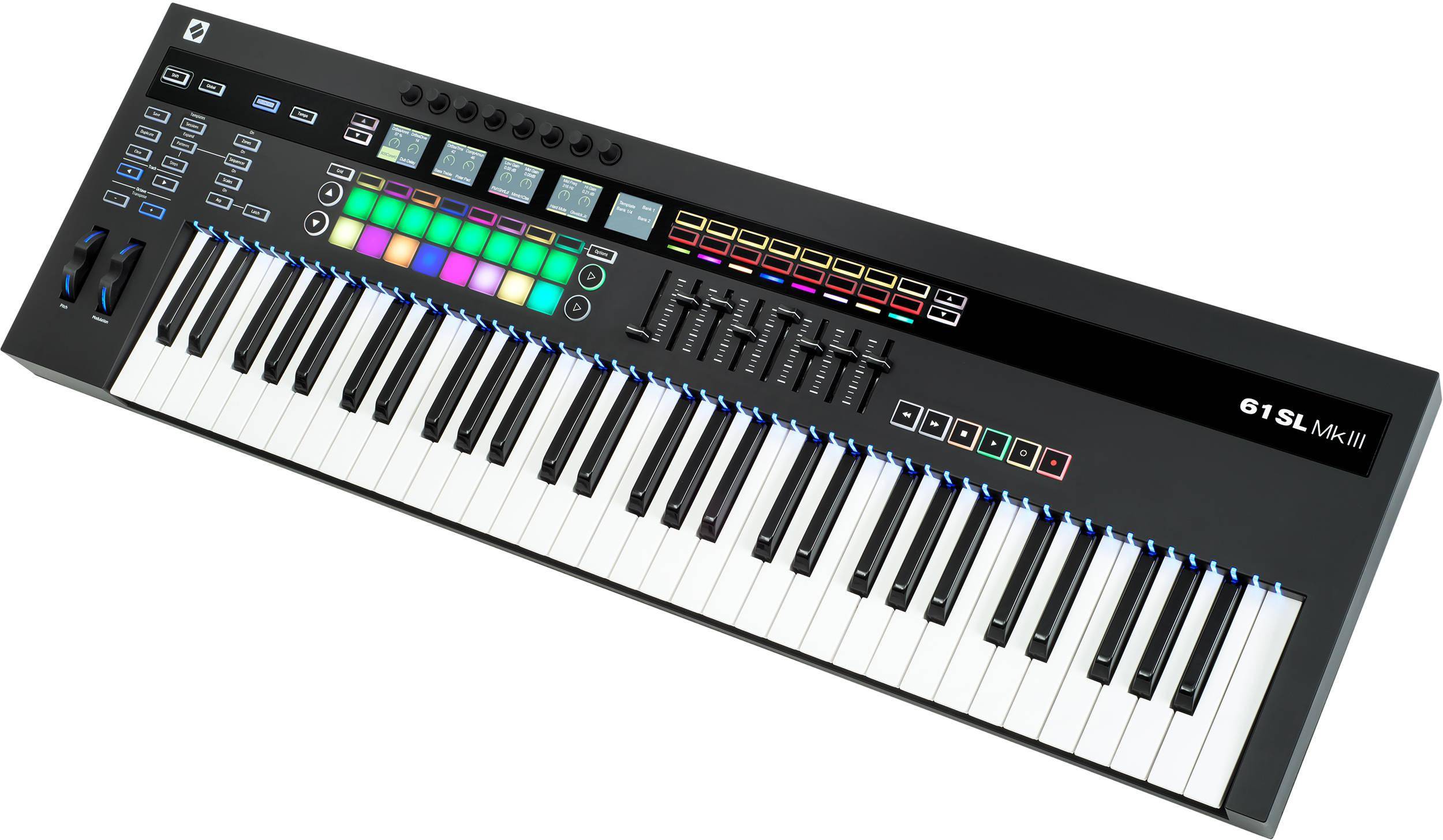 Novation SL MkIII MIDI and CV Keyboard Controller with Sequencer (61-Note Keyboard) zoom image