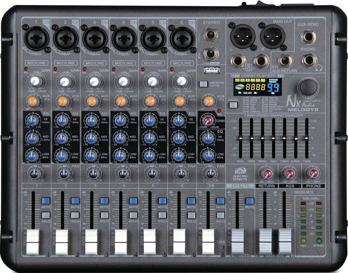 NX Audio MELODY8 – 8-Channel Compact Mixer zoom image