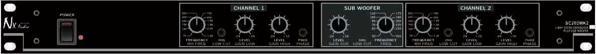 NX Audio SC202MK2 2-Way Stereo Active Crossover zoom image