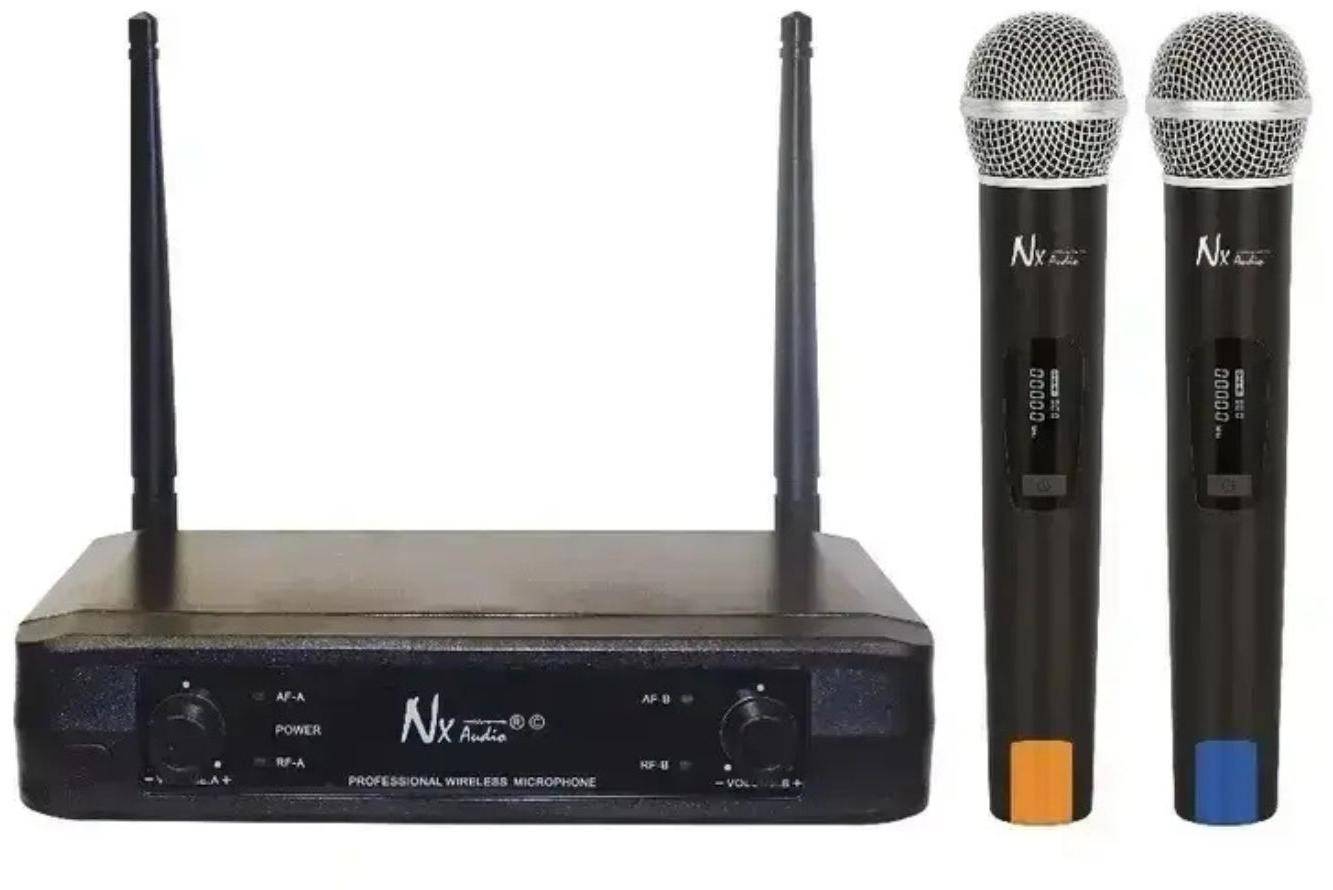 NX AUDIO UHF 77 HH Dual Handheld Wireless Microphone zoom image