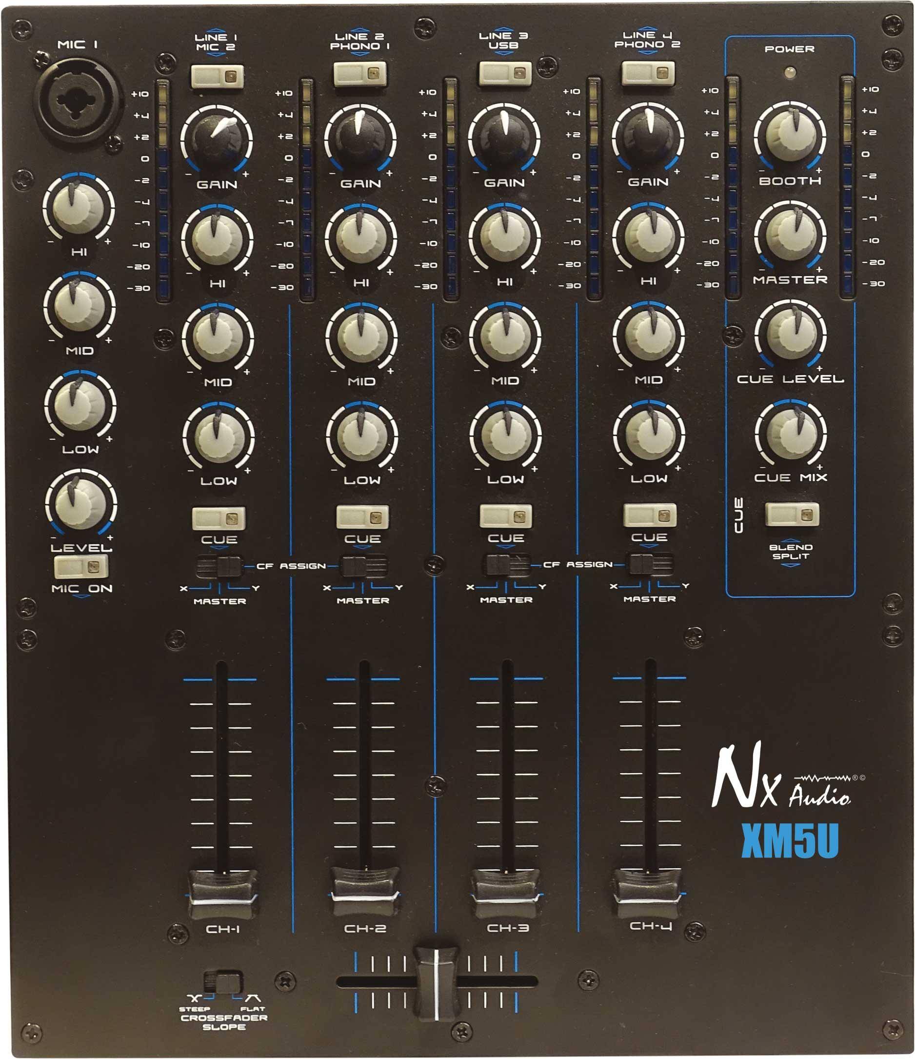 NX Audio XM5U USB 5Ch DJ Mixer zoom image