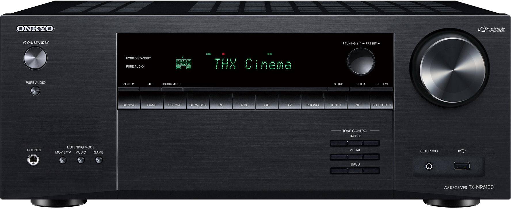 Onkyo tx-nr6100 7.2 Channel Dolby Atmos 8k ultra Hd Av Receiver zoom image