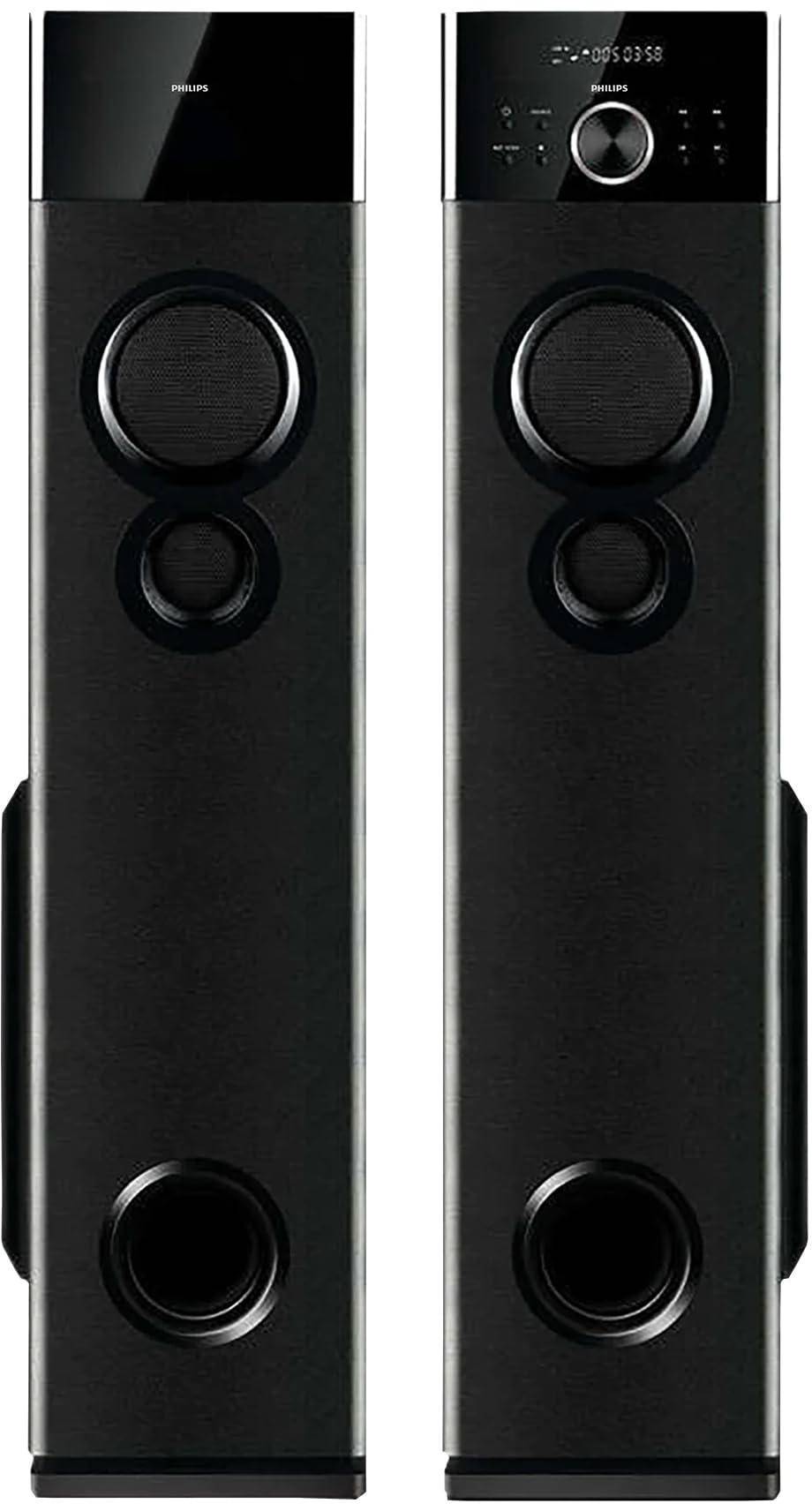 Philips Audio Spa9125 2.0ch 130w Multimedia tower Speakers Pair zoom image