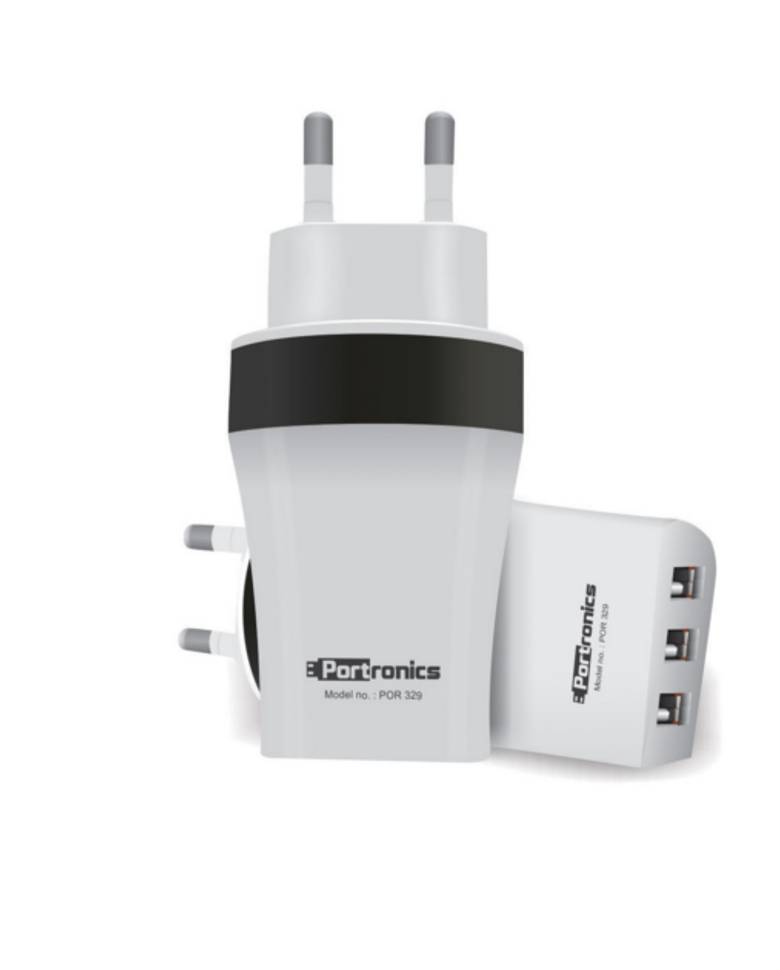 Portronics 3.4amp 3 Ports usb Adaptor zoom image