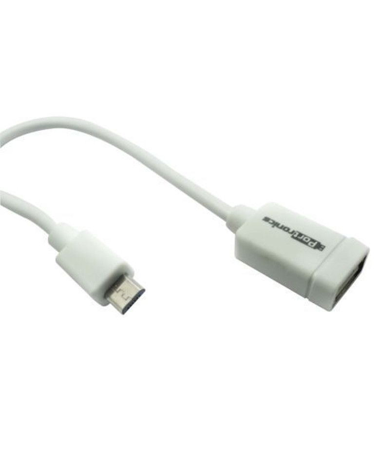 Portronics Micro usb to usb Otg Cable (white) zoom image