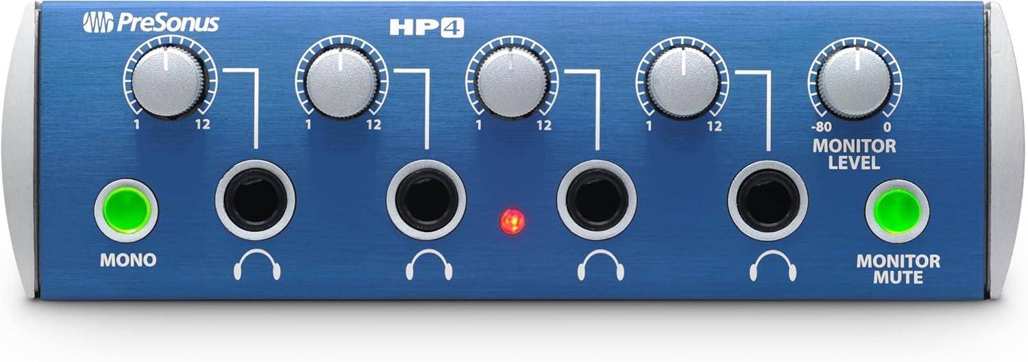 Presonus Hp4-4headphone Amplifier With Headphone Level Control For Each Channel zoom image